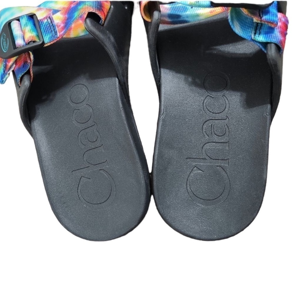 CHACO Mens Chillos Slide Sandals Rainbow / Tie Dye Size 10 - Picture 4 of 6